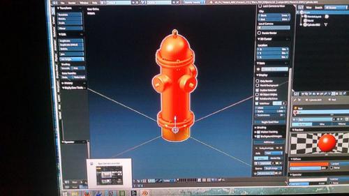 A Fire Hydrant semi low poly preview image